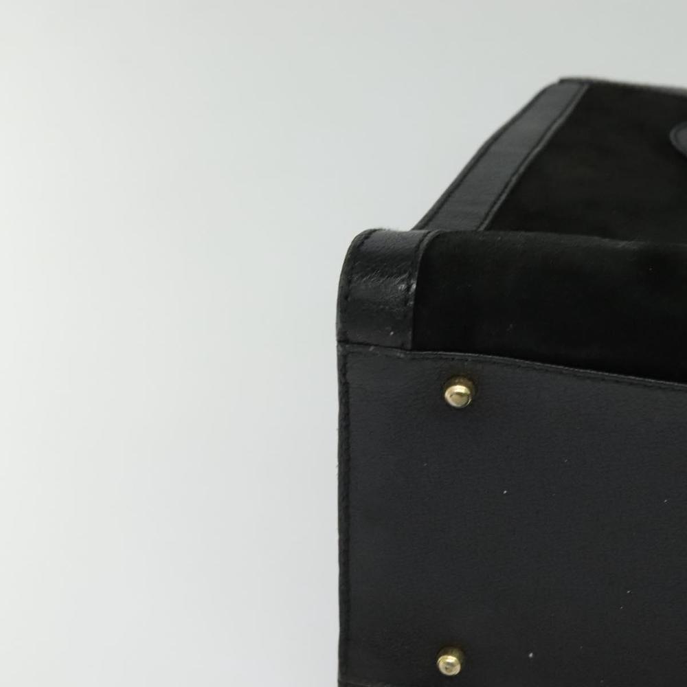 GUCCI Bamboo Hand Bag Suede Black Gold 002 1186 0260 Auth ep8145 - Picture 10 of 16